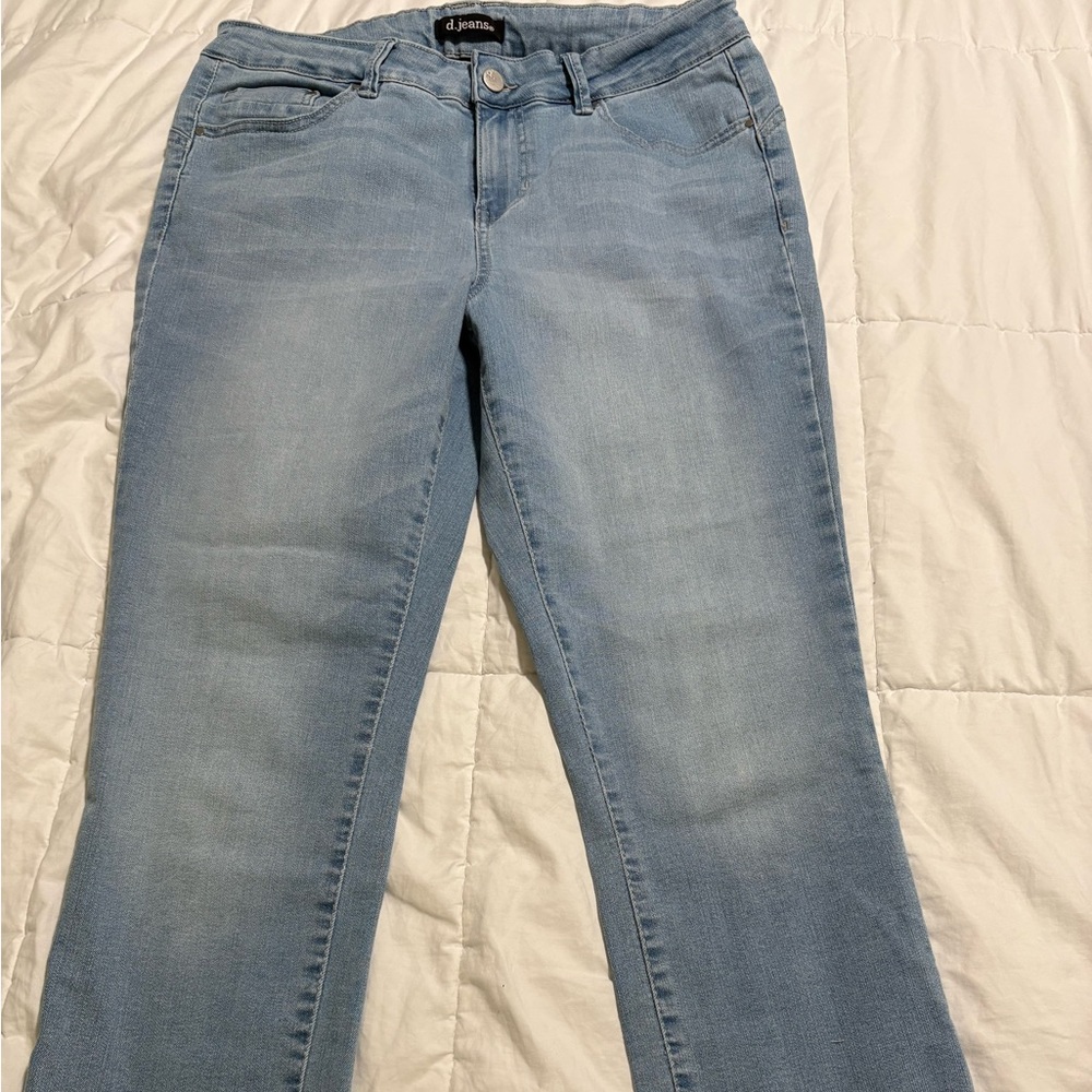 d. jeans Light Blue Straight Leg Women's Jeans